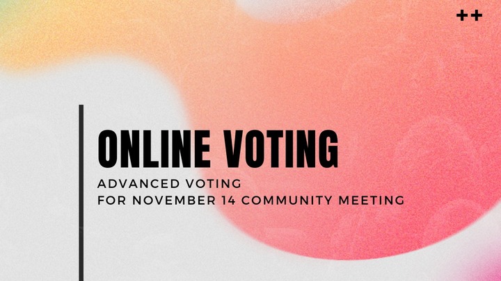 Community Meeting Online Voting
